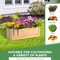 Natural Fir Wood Folding Planter Box Outdoor Raised Plant Container 27.5 Inch